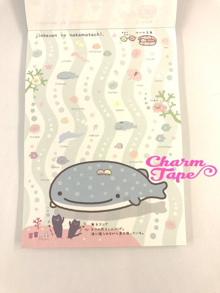 Jinbesan Whale shark Big Memo Pad by San-x from Japan