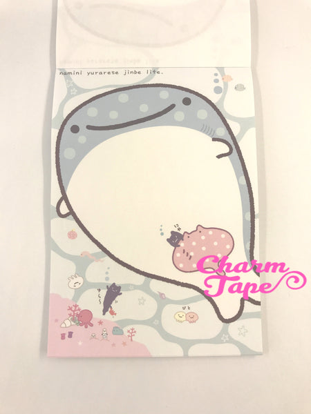 Jinbesan Whale shark Big Memo Pad by San-x from Japan