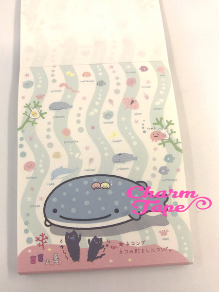 Jinbesan whale shark mini Memo Pad by San-x from Japan