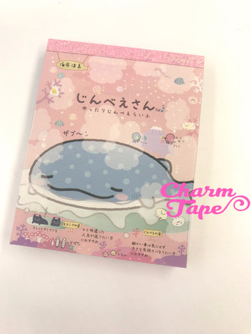 Jinbesan whale shark mini Memo Pad by San-x from Japan