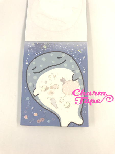 Jinbesan whale shark mini Memo Pad by San-x from Japan