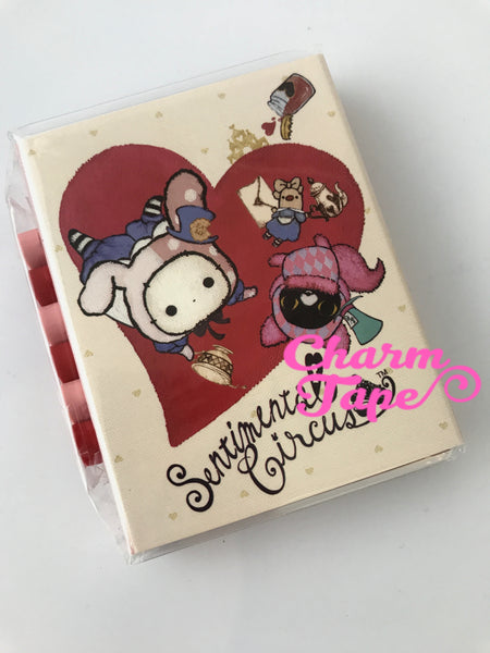 Sentimental Circus Mini Memo Pad with Heart Erasers by San-x from Japan