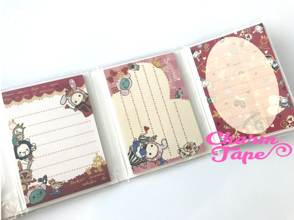 Sentimental Circus Mini Memo Pad with Heart Erasers by San-x from Japan