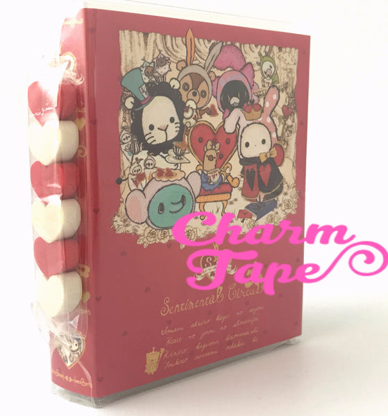 Sentimental Circus Mini Memo Pad with Heart Erasers by San-x from Japan