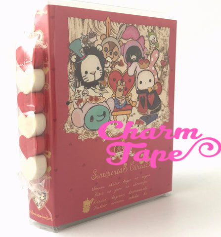 Sentimental Circus Mini Memo Pad with Heart Erasers by San-x from Japan