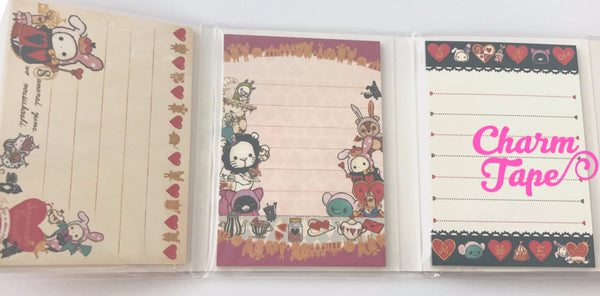 Sentimental Circus Mini Memo Pad with Heart Erasers by San-x from Japan