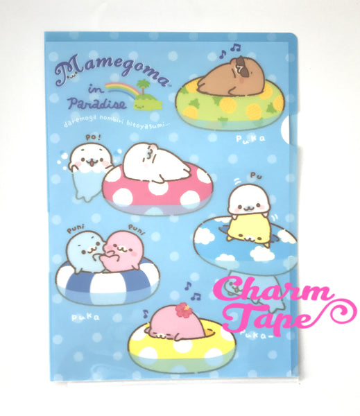 San-x Mamegoma Seal A4 plastic file folder