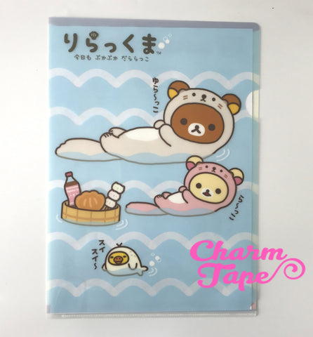 San-X Rilakkuma bear A4 plastic file folder