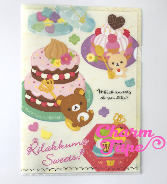 San-X Rilakkuma bear A4 plastic file folder