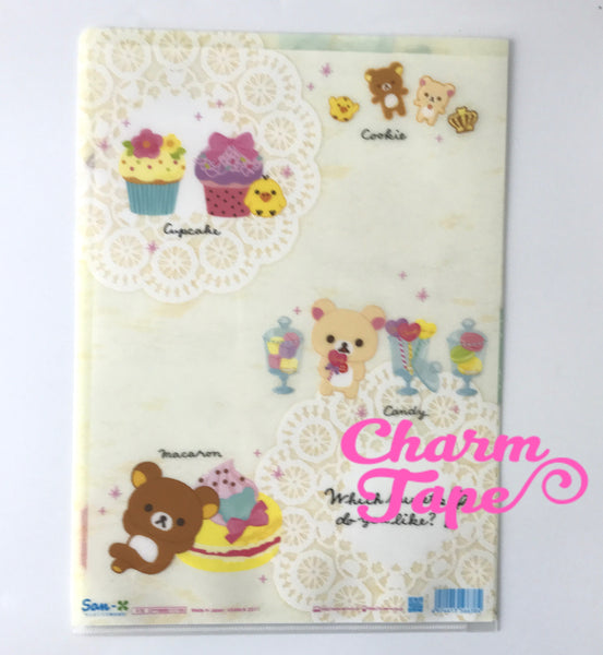 San-X Rilakkuma bear A4 plastic file folder