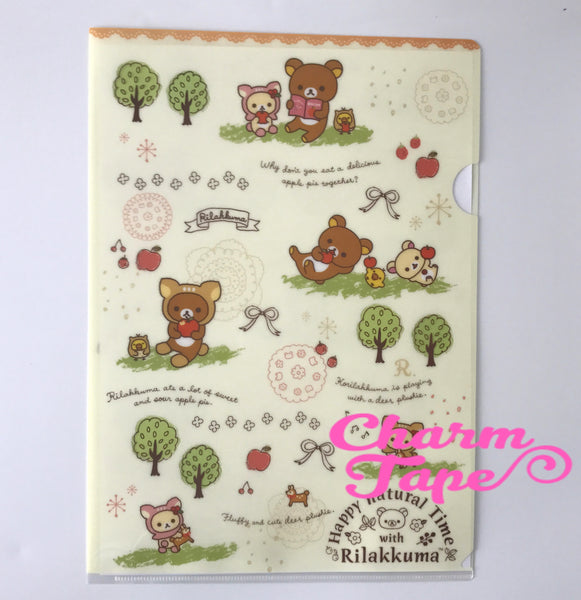 San-X Rilakkuma bear A4 plastic file folder