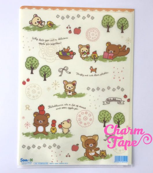 San-X Rilakkuma bear A4 plastic file folder