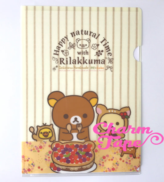 San-X Rilakkuma bear A4 plastic file folder