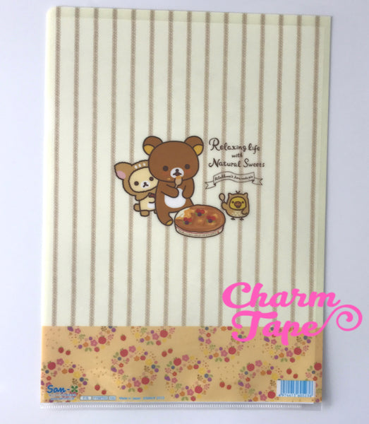 San-X Rilakkuma bear A4 plastic file folder