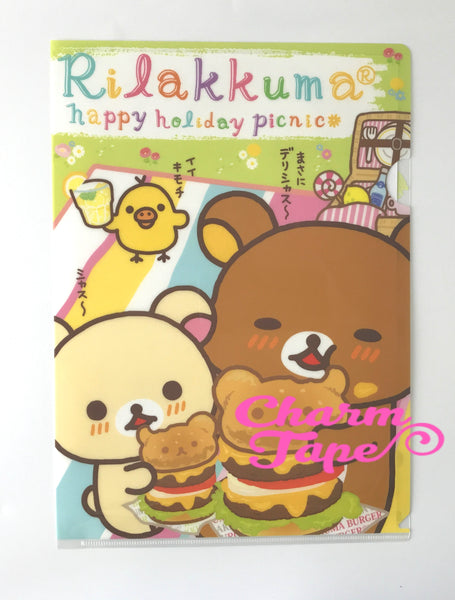 San-X Rilakkuma bear A4 plastic file folder