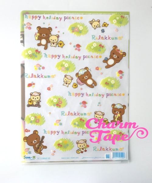 San-X Rilakkuma bear A4 plastic file folder