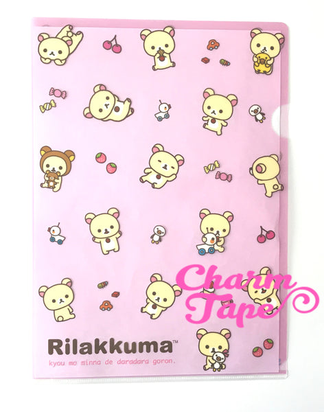 San-X Rilakkuma bear A4 plastic file folder