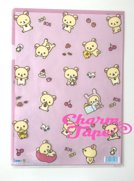 San-X Rilakkuma bear A4 plastic file folder