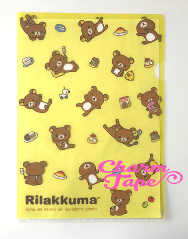 San-X Rilakkuma bear A4 plastic file folder