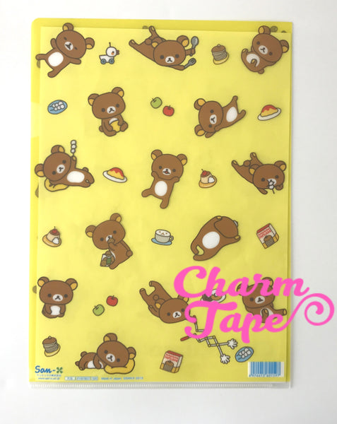 San-X Rilakkuma bear A4 plastic file folder