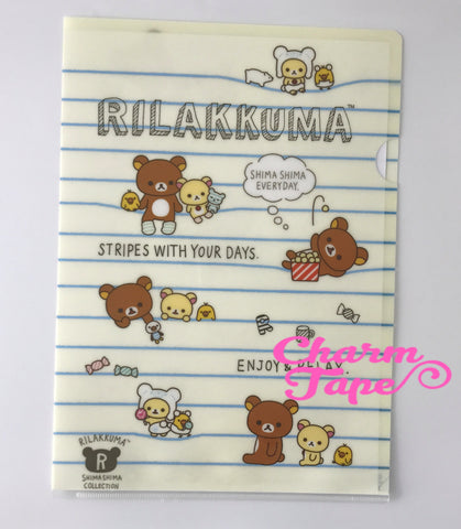 San-X Rilakkuma bear A4 plastic file folder