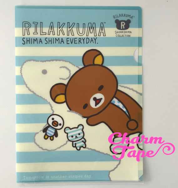 San-X Rilakkuma bear A4 plastic file folder