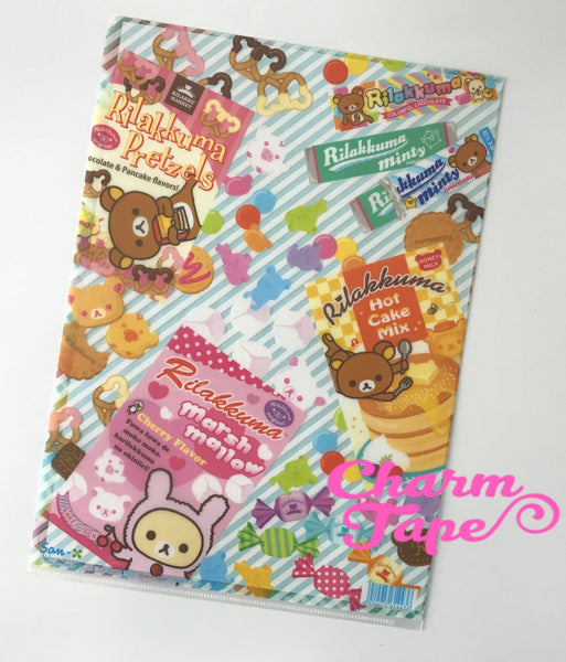 San-X Rilakkuma bear A4 plastic file folder