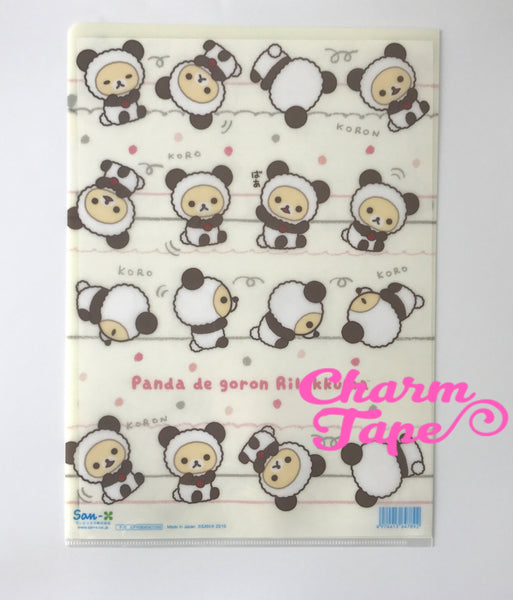 San-X Rilakkuma bear A4 plastic file folder