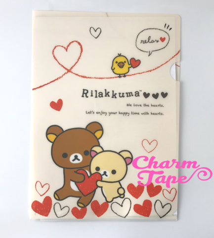 San-X Rilakkuma bear A4 plastic file folder