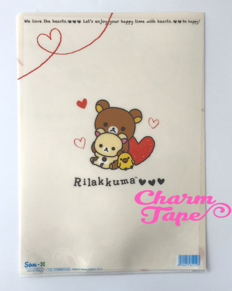 San-X Rilakkuma bear A4 plastic file folder