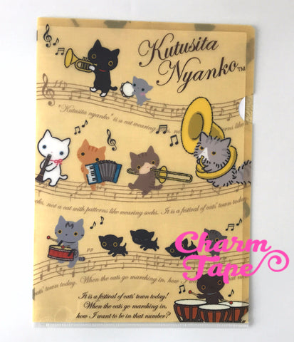 San-x Black Cat Kutusitanyanko A4 plastic file folder