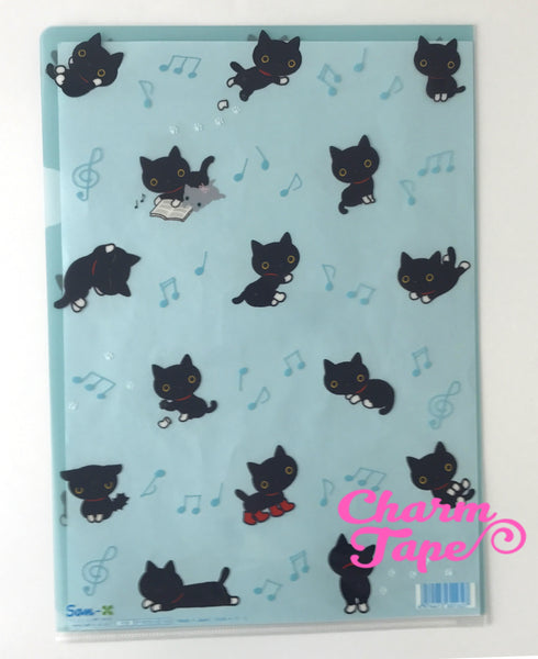 San-x Black Cat Kutusitanyanko A4 plastic file folder