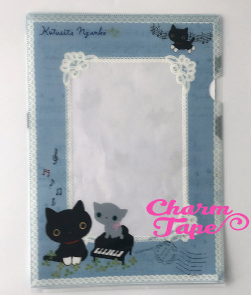 San-x Black Cat Kutusitanyanko A4 plastic file folder