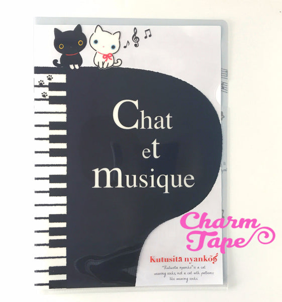 San-x Black Cat Kutusitanyanko A4 plastic file folder