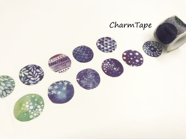 Round Illustration Big Washi Tape (30mm x 5 meters) WT928