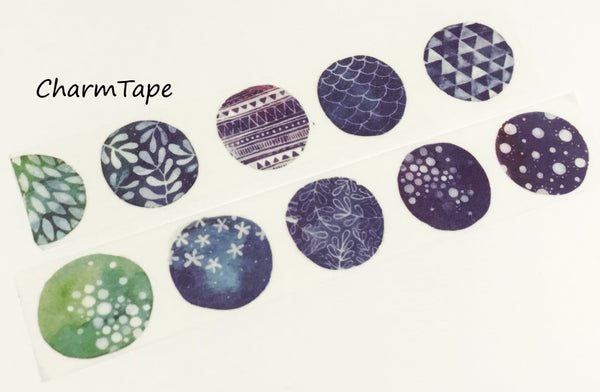 Round Illustration Big Washi Tape (30mm x 5 meters) WT928