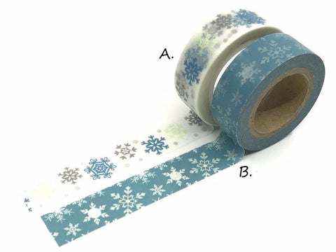 Christmas Snowflakes Washi tape 15mm x 10m - CharmTape - 1