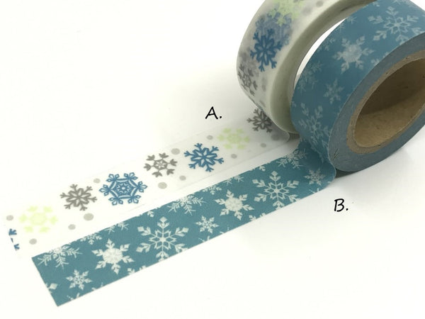 Christmas Snowflakes Washi tape 15mm x 10m - CharmTape - 2