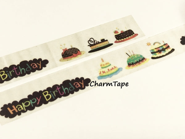 Birthday Cakes Washi Tape Roll (20mm x 5m) WT952