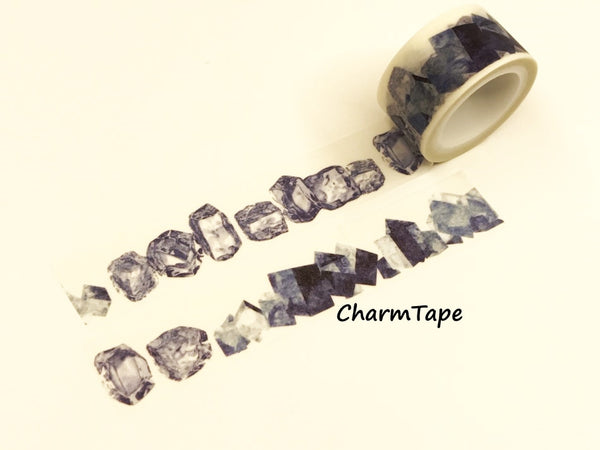 Blue Crystal Diamond Washi Tape Roll (20mm x 5m) WT954 - CharmTape - 2