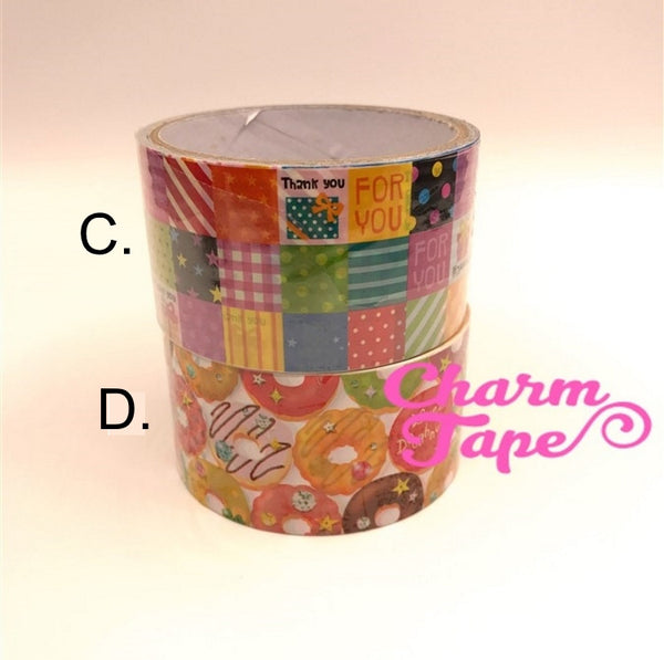 Deco Tape Stickers - Chocolate bars / skull / cat / ballet dancer Jumbo Size DTB152