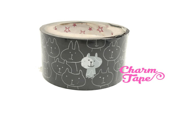 Deco Duct Tape adhesive Stickers - check / cat / bunny / mountain Jumbo size 25 meters DTB170