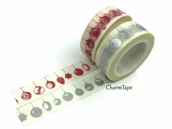 Festive Ornaments Washi Tape 15mm x 10m WT453 - CharmTape - 1