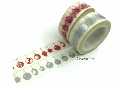 50% off Festive Ornaments Washi Tape 15mm x 10m WT451 - CharmTape - 1