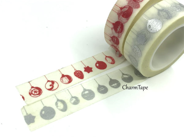 Festive Ornaments Washi Tape 15mm x 10m WT453 - CharmTape - 2