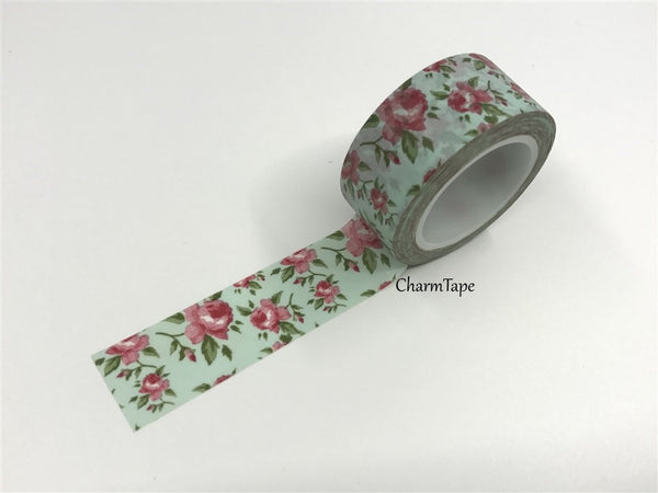 Cottage Chic vintage rose Washi Tape 20mm x 5m WT905 - CharmTape - 2