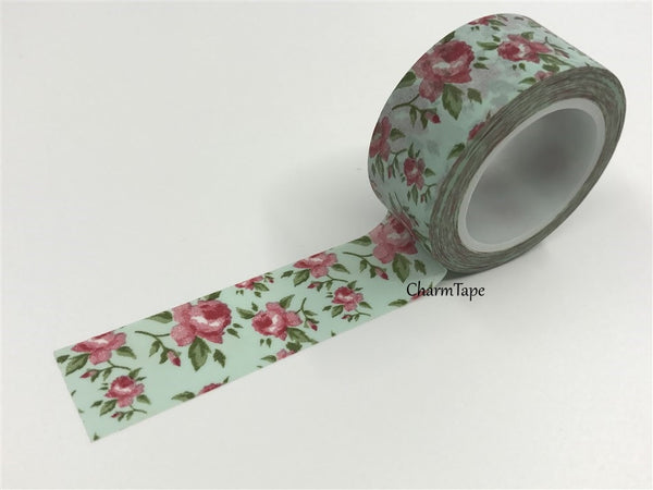 Cottage Chic vintage rose Washi Tape 20mm x 5m WT905 - CharmTape - 1