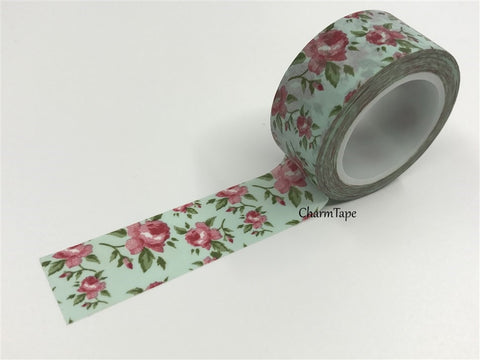 Cottage Chic vintage rose Washi Tape 20mm x 5m WT905 - CharmTape - 1