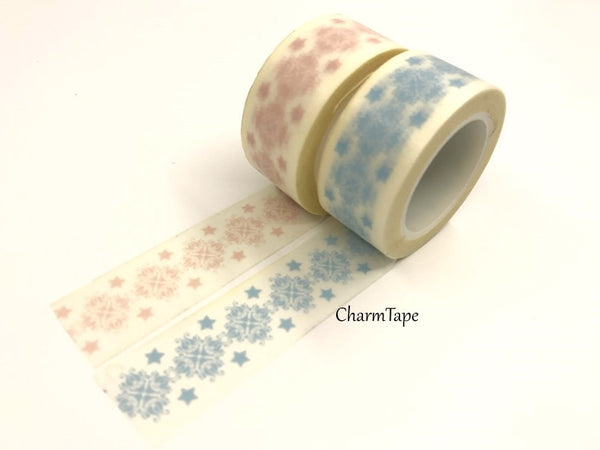 Festive Snowflake Washi Tape Big 20mm x 10m WT351 - CharmTape - 2