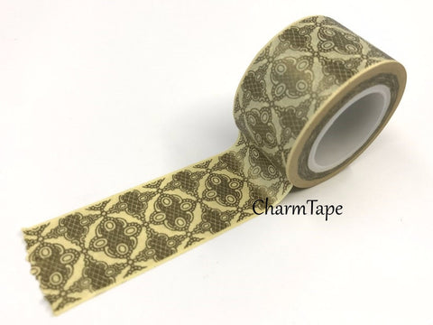 Big Washi Tape Gold kaleidoscope (25mm x 10m) WT681 - CharmTape - 1